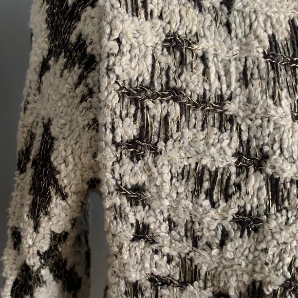 COPY - Lucky Brand gray/black metallic boucle cardigan, S - Picture 4 of 8